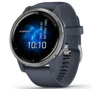 010-02430-10 Garmin Venu 2 Silver Stainless Steel Bezel 010-02430-10
