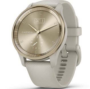 010-02665-02 Garmin Vívomove Trend Cream Gold Stainless Steel Bezel with French Gray Case 010-02665-02