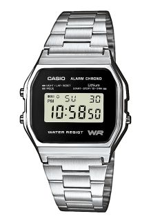 A158WEA-1EF Casio Classic Retro Sølvfarvet/Black - A158WEA-1EF