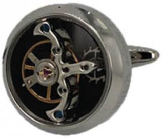 A36003S5 Inex Cufflinks Sølvfarvet/Black A36003S5