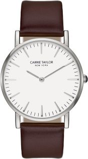 CA3802-SIWHBR Carrie Taylor Lexington Sølvfarvet/White Brown Leather