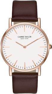 CA3850-RGWHBR Carrie Taylor Lexington Rosegoldfarvet/White Brown Leather