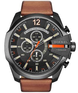 DZ4343 Diesel Mega Chief Chrono Gunmetal Brown Leather DZ4343 - RIP