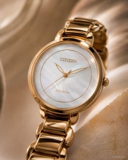 EM0673-83D Citizen Pale Rose-Golden Solar Mother-of-Pearl 31mm