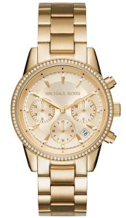 MK6356 Michael Kors dameur i guldfarvet - Michael Kors Ritz MK6356
