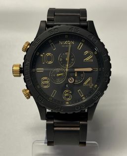 Out17 Nixon 51-30 Chrono Matte Black/Guldfarvet A083-1041 - RIP