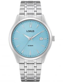 RH991RX9 Lorus Mens 100m Classic Light Blue Steel 41mm