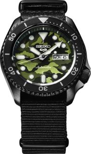SRPJ37K1 Seiko 5 Green Camouflage Street Style Automatic SRPJ37K1