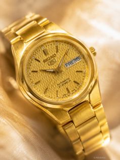 SYMC18K1 Seiko 5 Ladies Golden Automatic Petite 24mm