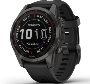 010-02539-25 Garmin Fenix 7S - Sapphire Solar Edition Carbon Grey DLC Titanium 010-02539-25
