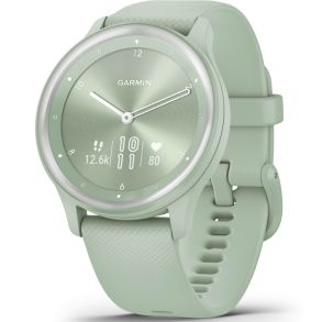 010-02566-03 Garmin Vívomove Sport Cool Mint Case and Silicone Band with Silver Accents 010-02566-03