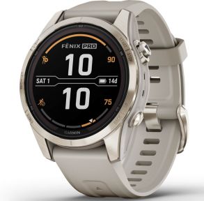 010-02776-15 Garmin Fenix 7S Pro – Sapphire Solar Edition Soft Gold 010-02776-15
