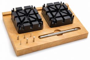 202846 Anchor Toolset Link Removing Kit on a Wooden Base
