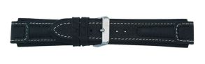2795122S Falkenlund Deluxe Beco Watch Strap Terrasco Black Calf Leather 22mm Stainless Steel Buckle 2795122S