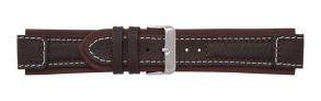 2795222S Falkenlund Deluxe Beco Watch Strap Terrasco Dark Brown Calf Leather 22mm Stainless Steel Buckle 2795222S