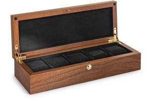 309365 Beco Wallnut Brown Watch Box 5 Watches 309365
