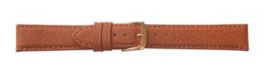 6661322G Falkenlund Deluxe Beco Watch Strap Imperator Brown Calf Leather 22mm Gold Plated Buckle 6661322G