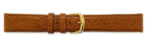 6671318G Falkenlund Deluxe Beco Watch Strap Imperator Natural Calf Leather 18mm Gold Plated Buckle 6671318G