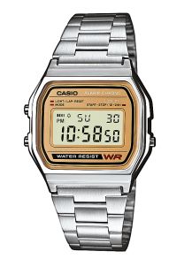 A158WEA-9EF Casio Classic Retro Sølvfarvet/Guldfarvet - A158WEA-9EF