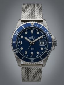 A69512-3S8P Inex Mens Sporty Blue Mesh 40mm