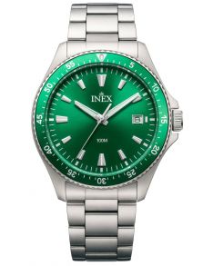 A69530-1S12I Inex Mens 100m Sport Steel Green 38mm