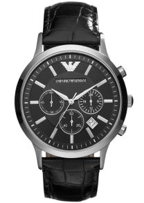 AR2447 Klassisk herreur med læderrem fra Armani - Emporio Armani AR2447