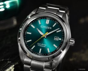 AW1900-50X Citizen Mens Solar Aqua-Green Titanium 40mm
