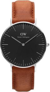 ADW00100144 Daniel Wellington dameur med sort urskive - Daniel Wellington Classic Black Durham Sølvfarvet 36mm DW00100144