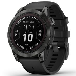 010-02777-11 Garmin Fenix 7 Pro – Sapphire Solar Edition, Carbon Grey DLC Titanium 010-02777-11