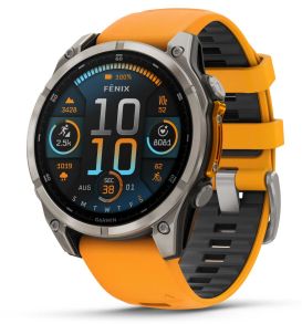 010-02904-11 Garmin Fenix 8 47mm AMOLED Sapphire Spark Orange Titanium 010-02904-11