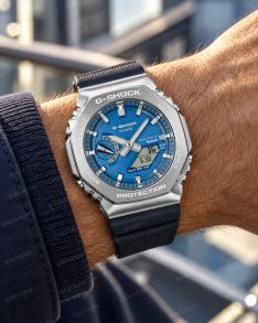 GBM-2100A-2BER Casio G-Shock Ana-Digi Steel Blue Solar Diver 44mm