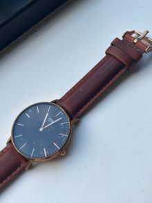 Outlet13 Daniel Wellington Classic Black Durham Rose Gold 36mm DW00100138 Outlet (Returned/Pre-owned)