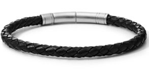 JF00510797 Fossil Black Skinny Braid JF00510797