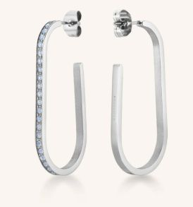 JLHSCS-J253 Rosefield Large Hoop Swarovski Crystals