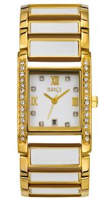 A58922D0S Mango dameur guldfarvet/hvid/sten - A58922D0S