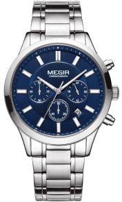 MS2150G-2 Megir Classic Mens Chronograph Steel Blue 2150