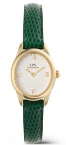 ADW00100892 Daniel Wellington Ophelia Mini Green Lizard White Guilloché Gold DW00100892