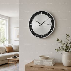 QXA840S Seiko Aluminium Wall Clock Quiet Sweep Second Hand 40x5cm