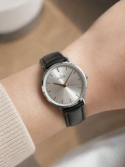 Inex Ladies Silver Rose 30mm