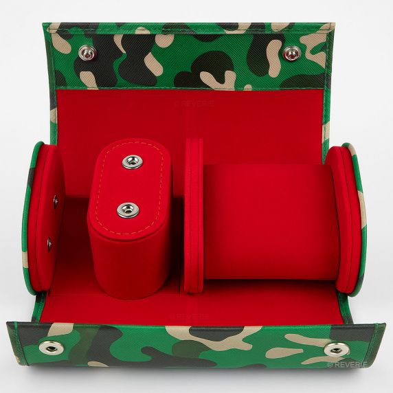 Falkenlund Green Camo 2 Slot Watch Roll