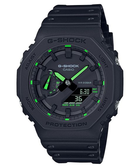 Casio G-Shock Ana-Digi Black Neon Green 45mm