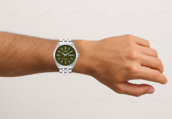 Lorus Mens Green Day-Date 100M Automatic 42mm